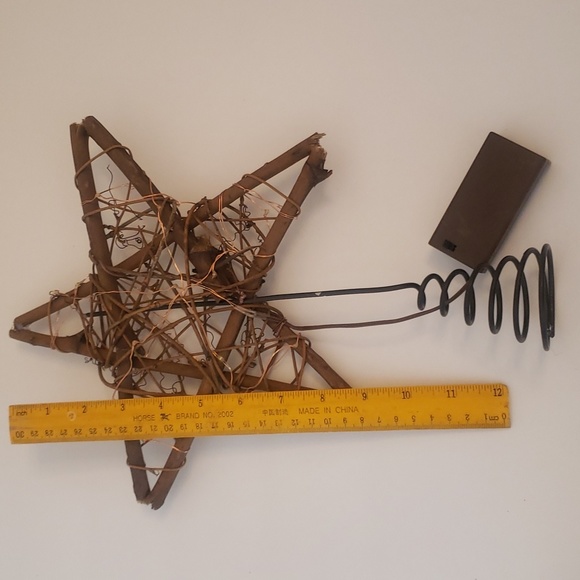 🤯3/$12 Wooden Star Tree Topper Christmas Tree Cooper Coil - Picture 2 of 5